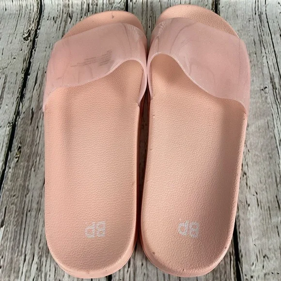 BP “June” Pink Jelly Slides Women’s Sz 11 Casual Pool Slides Slip On Sandals - Picture 7 of 11